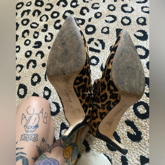 Leopard calf skin stiletto ankle boot - Picture 5 of 5